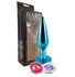 Plug Metálico Slim Personalitté Com Duas Pedras (HA188). - Azul