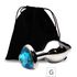 Plug de Metal G Com Pedra Formato de Coração VP (PL009G) - Pedra Azul Claro
