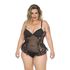 *Body Agatha Plus Size (PS2050). - Preto c/ Branco
