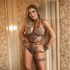 *Body Sensual em Renda Com Luva e Persex (SP634) - Onça