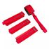 Kit Bondagem 4 Amarra em Couro Sintético (KB4C) - Vermelho