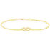 Pulseira Feminina de Ouro 18K Infinito com Zircônias