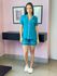 PIJAMA AMERICANO CURTO AZUL TURQUEZA