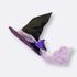 Chapéu Bruxa Tule Estrelado Preto e Roxo Halloween