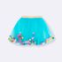 Saia Tule Pompom Azul Tiffany
