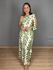 Vestido Estampado Nula Manga Maxi Com Laço REF:JX206