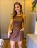 VESTIDO COURO ECO GABI MARROM