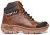 Bota Reforçada Couro Premium Street Grip Antiderrapante Conforto Extremo - Whisky