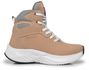 Bota Tênis Fitness Masculino Cano Alto De Couro Marfim/Rosa