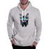 Moletom Gato Dj Masculino Canguru Cinza Claro