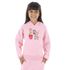 Moletom Canguru Infantil Menina Girafa Benellys Rosa