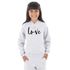 Moletom Canguru Infantil Menina Love Benellys Cinza Claro