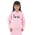 Moletom Canguru Infantil Menina Love Benellys Rosa