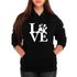 Moletom Love Dog Feminino Com Capuz Preto