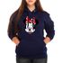 Moletom Da Minnie Feminino Com Capuz Marinho