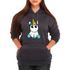 Moletom Unicornio Bebê Feminino Canguru Com Capuz Chumbo