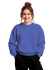 Blusa Moletom Careca Lisa Premium Slim Algodão Mácio Azul Royal