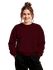 Blusa Moletom Careca Lisa Premium Slim Algodão Mácio Bordo