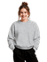 Blusa Moletom Careca Lisa Premium Slim Algodão Mácio Cinza