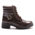 Coturno Molly Feminino Alice com Atacador e Fivela Café