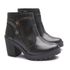 Coturno Molly Feminino Preto com Fechamento Lateral