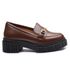 Mocassim Molly Feminino Tratorado Capuccino com Metal Dourado