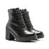 Coturno Molly Feminino Valentina com Metal Triangular e Atacador - Preto