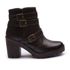 Coturno Molly Feminino Café com Fechamento Lateral