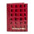 Porta Cartão em Couro Croco Vermelho Vitória