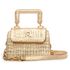Bolsa em Couro Metalizado Dourado Mariah