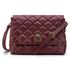 Bolsa em couro com Matelasse Vinho Cabernet Luiza