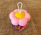 POTE DE ELÁSTICOS PARA CABELO - TEMA FLOR - COR ROSA - CANDY COLOR 