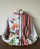 PARKA ESTAMPADA - FLORAL - TONS DE LARANJA E VERDE 