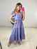 VESTIDO TRICOLINE BABADOS CINZA