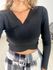 CROPPED TRICOT TRANSPASSADO PRETO
