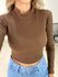 CROPPED CANELADO MAJU MARROM