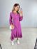 VESTIDO MIDI ENVELOPE MANGA LONGA POA ROXO