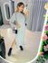 VESTIDO MIDI TRICOT MOUSSE CINZA