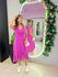 VESTIDO MIDI ENVELOPE MANGA CURTA POA FUCSIA