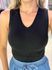 CROPPED TRICOT GOLA V PRETO