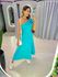 VESTIDO MIDI BELA AZUL TURQUESA