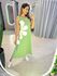 VESTIDO MIDI FLOR AMARRAÇÃO VERDE
