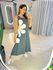 VESTIDO MIDI FLOR AMARRAÇÃO CHUMBO