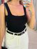 CROPPED ALÇA FURINHO PRETO