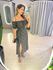VESTIDO MIDI VIOLETA PRETO/OFF