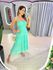 VESTIDO MIDI MILENE VERDE LISO
