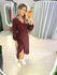 VESTIDO MIDI ENVELOPE MANGA LONGA MARSALA