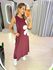 VESTIDO MIDI FLOR AMARRAÇÃO MARSALA