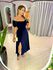 VESTIDO MIDI VIOLETA AZUL MARINHO