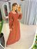 VESTIDO VIVIANE MARROM